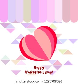 Valentine's Day, heart, greeting card, vector background