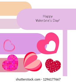 Valentine's Day, heart, greeting card, vector background