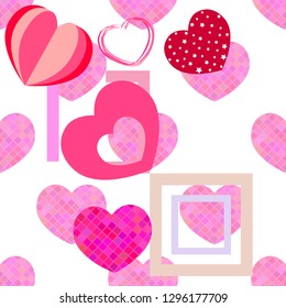 Valentine's Day, heart, greeting card, vector background