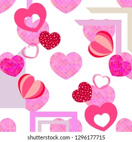 Valentine's Day, heart, greeting card, vector background