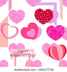 Valentine's Day, heart, greeting card, vector background