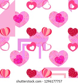 Valentine's Day, heart, greeting card, vector background