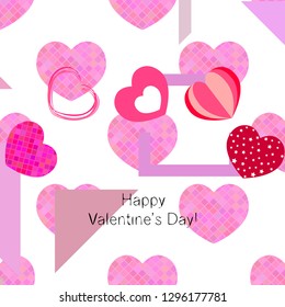 Valentine's Day, heart, greeting card, vector background