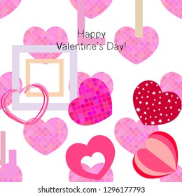 Valentine's Day, heart, greeting card, vector background