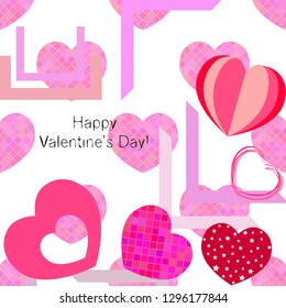 Valentine's Day, heart, greeting card, vector background