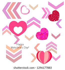Valentine's Day, heart, greeting card, vector background