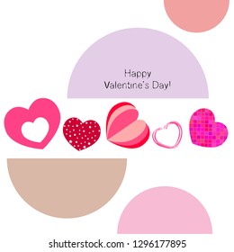 Valentine's Day, heart, greeting card, vector background