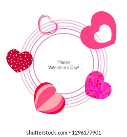 Valentine's Day, heart, greeting card, vector background