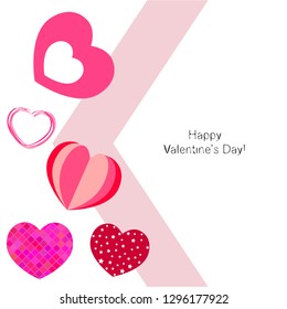 Valentine's Day, heart, greeting card, vector background