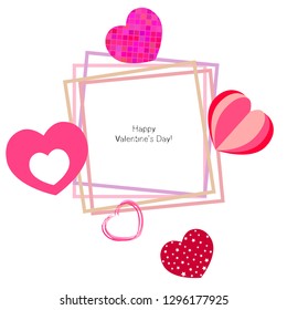 Valentine's Day, heart, greeting card, vector background