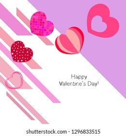 Valentine's Day, heart, greeting card, vector background