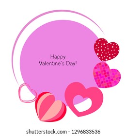 Valentine's Day, heart, greeting card, vector background