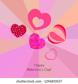 Valentine's Day, heart, greeting card, vector background