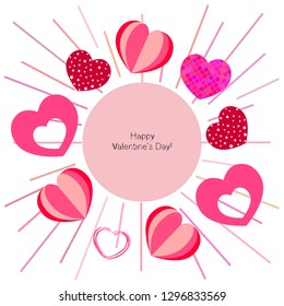 Valentine's Day, heart, greeting card, vector background