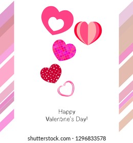 Valentine's Day, heart, greeting card, vector background