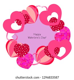 Valentine's Day, heart, greeting card, vector background