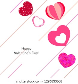 Valentine's Day, heart, greeting card, vector background