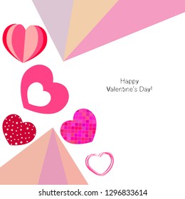 Valentine's Day, heart, greeting card, vector background