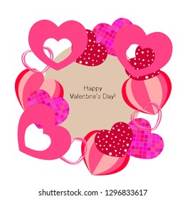 Valentine's Day, heart, greeting card, vector background