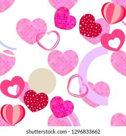 Valentine's Day, heart, greeting card, vector background