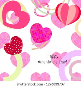 Valentine's Day, heart, greeting card, vector background