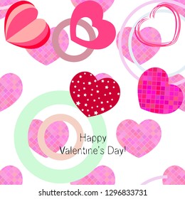 Valentine's Day, heart, greeting card, vector background