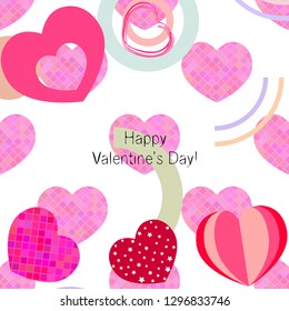 Valentine's Day, heart, greeting card, vector background
