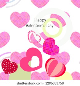 Valentine's Day, heart, greeting card, vector background