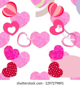 Valentine's Day, heart, greeting card, vector background