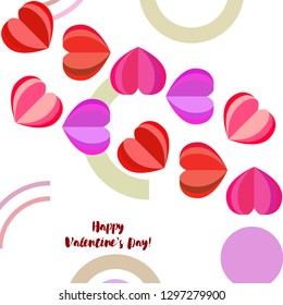 Valentine's Day, heart, greeting card, vector background