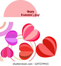 Valentine's Day, heart, greeting card, vector background