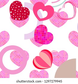 Valentine's Day, heart, greeting card, vector background