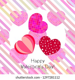 Valentine's Day, heart, greeting card, vector background