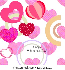 Valentine's Day, heart, greeting card, vector background