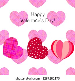 Valentine's Day, heart, greeting card, vector background