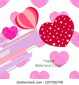 Valentine's Day, heart, greeting card, vector background