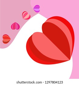 Valentine's Day, heart, greeting card, vector background