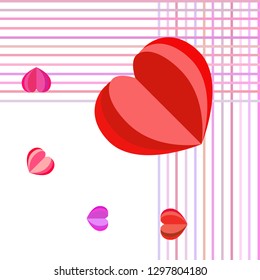 Valentine's Day, heart, greeting card, vector background