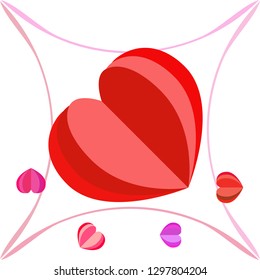 Valentine's Day, heart, greeting card, vector background