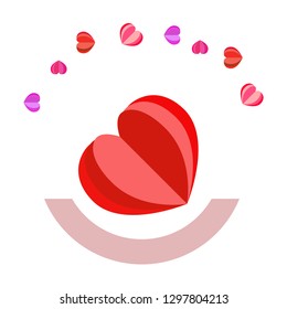 Valentine's Day, heart, greeting card, vector background
