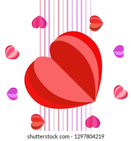 Valentine's Day, heart, greeting card, vector background