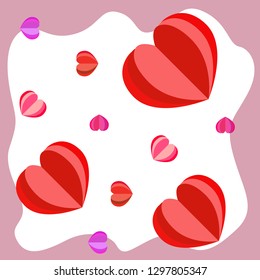 Valentine's Day, heart, greeting card, vector background