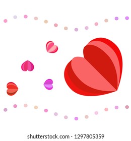 Valentine's Day, heart, greeting card, vector background