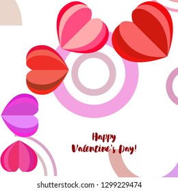 Valentine's Day, heart, greeting card, vector background