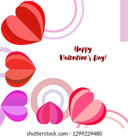Valentine's Day, heart, greeting card, vector background