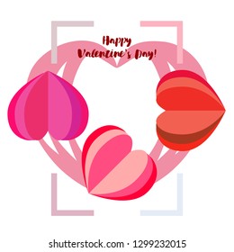 Valentine's Day, heart, greeting card, vector background