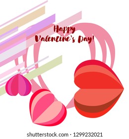 Valentine's Day, heart, greeting card, vector background