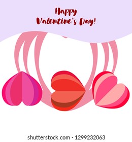 Valentine's Day, heart, greeting card, vector background