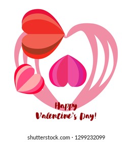 Valentine's Day, heart, greeting card, vector background
