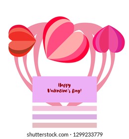 Valentine's Day, heart, greeting card, vector background